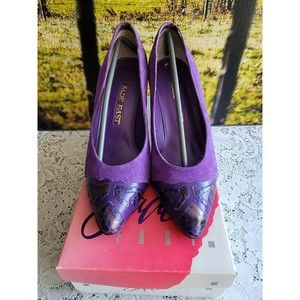 80s Jade East Purple Heels/pumps NEW
